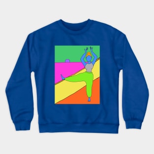 Movement by the beach yoga hands Crewneck Sweatshirt